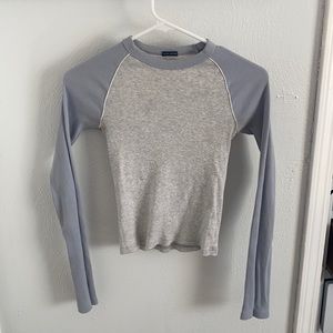 Brandy Melville Blue and Grey Long Sleeve